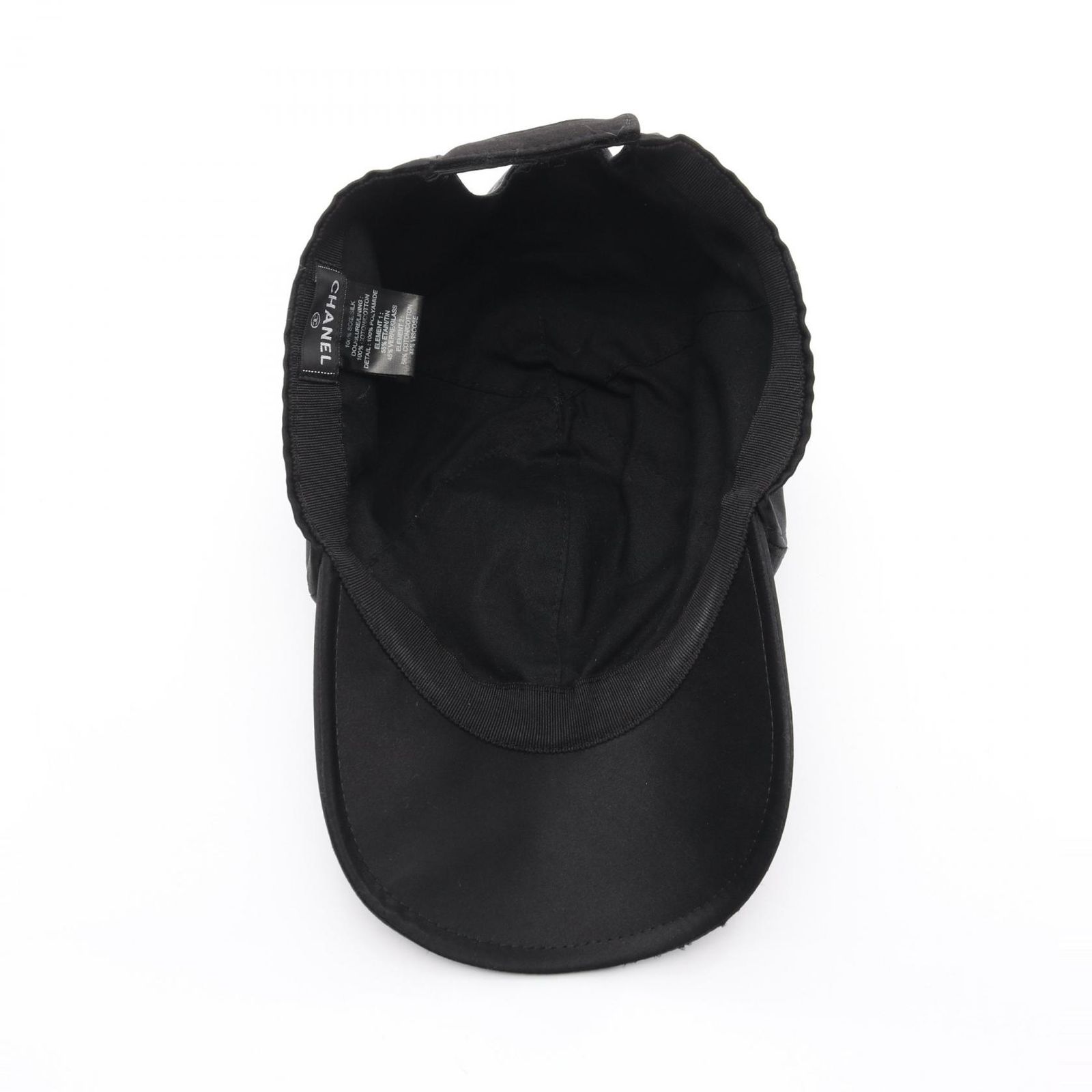 シャネル CHANEL キャップ ココマーク ブラック シルク キャップ