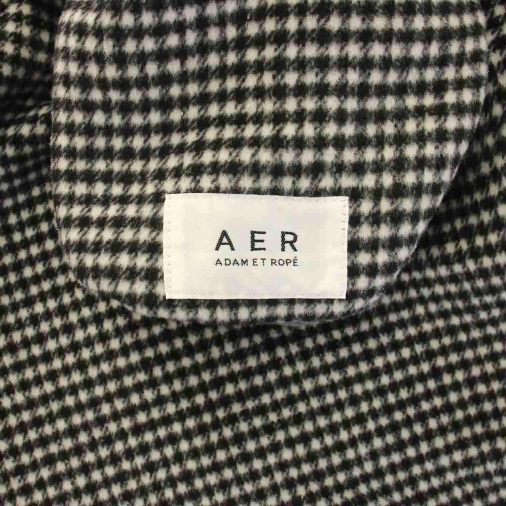 【美品】ADAM ET ROPÉ アダム エ ロペ　チェック柄ウールコート Adam et Rope' - チェックウールリバーコートの通販 by see ya's shop
