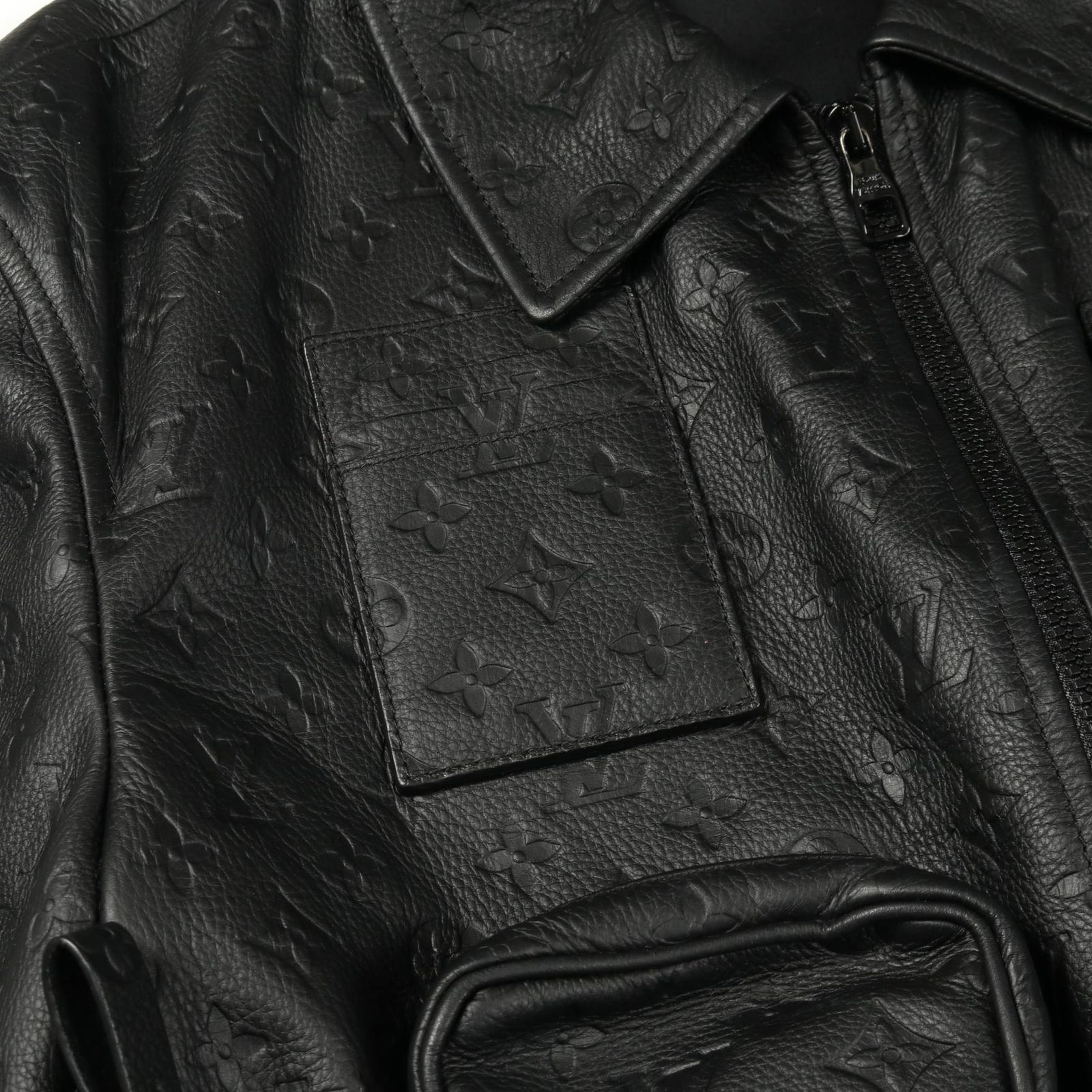 ルイ・ヴィトン LOUIS VUITTON 革ジャン モノグラムエンボス