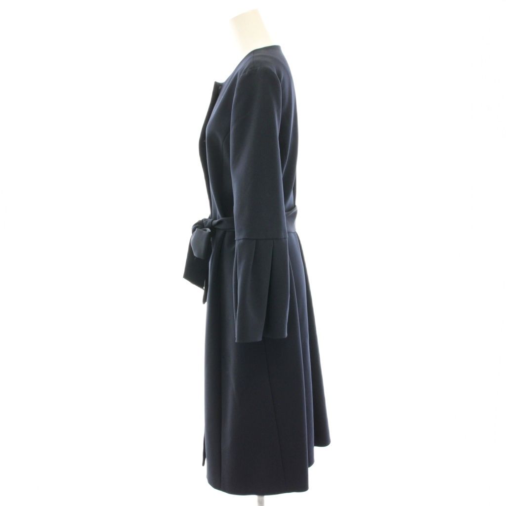 エムプルミエ ブラック M-Premier BLACK ノーカラーコート ロング