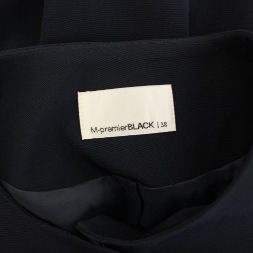 エムプルミエ ブラック M-Premier BLACK ノーカラーコート ロング