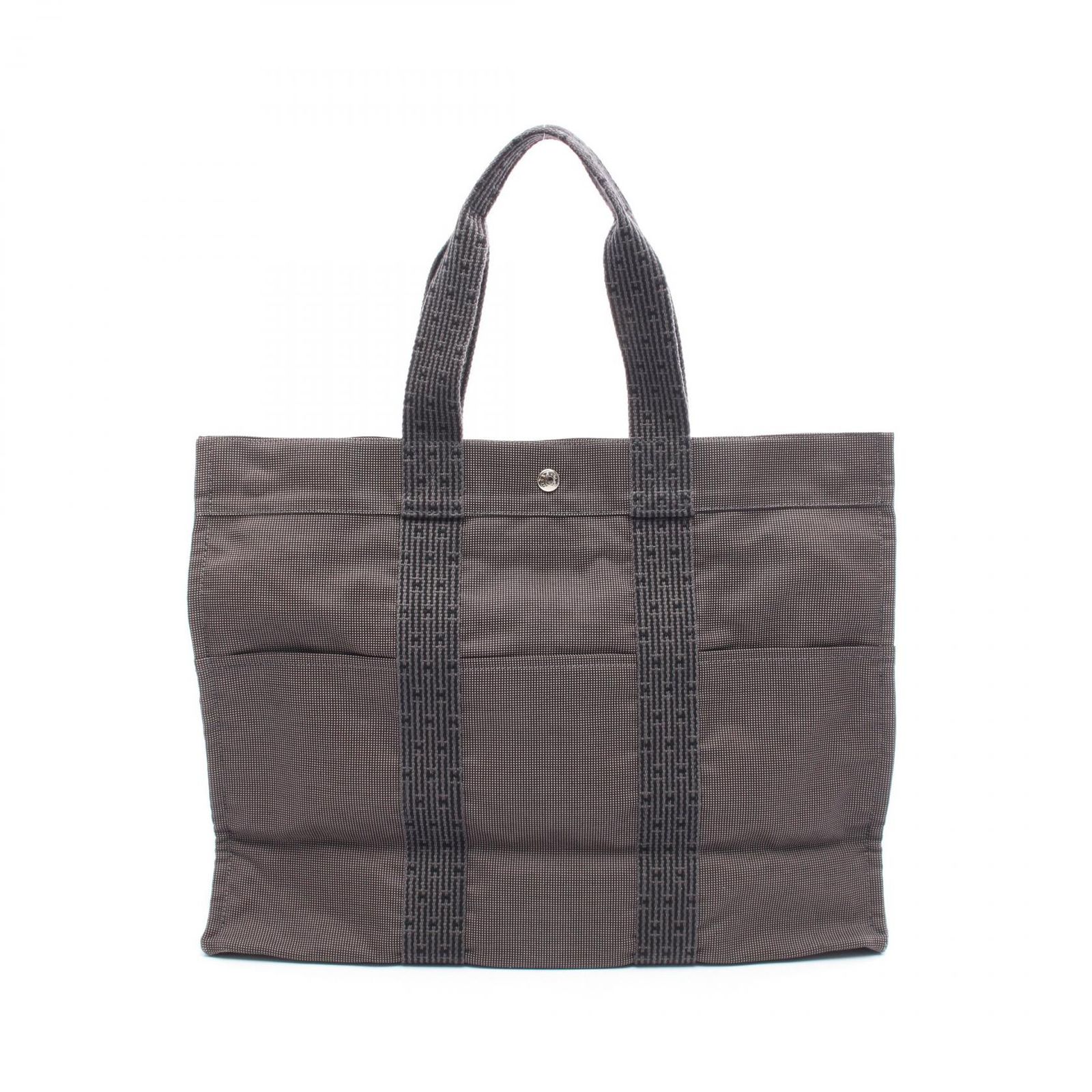 エルメス HERMES トートバッグ エールラインGM グレー キャンバス