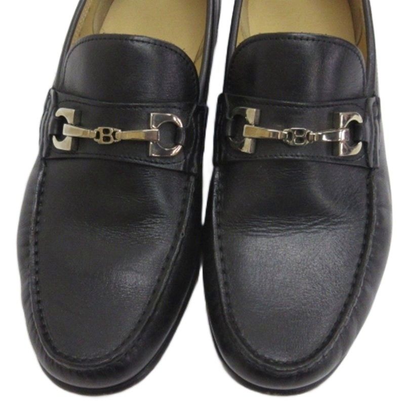 極美品 バリー BALLY ビットローファー 黒 7E (約25.5cm) バリー BALLY ビット ローファー シューズ ブラック 6.5E 人気 26.5cm