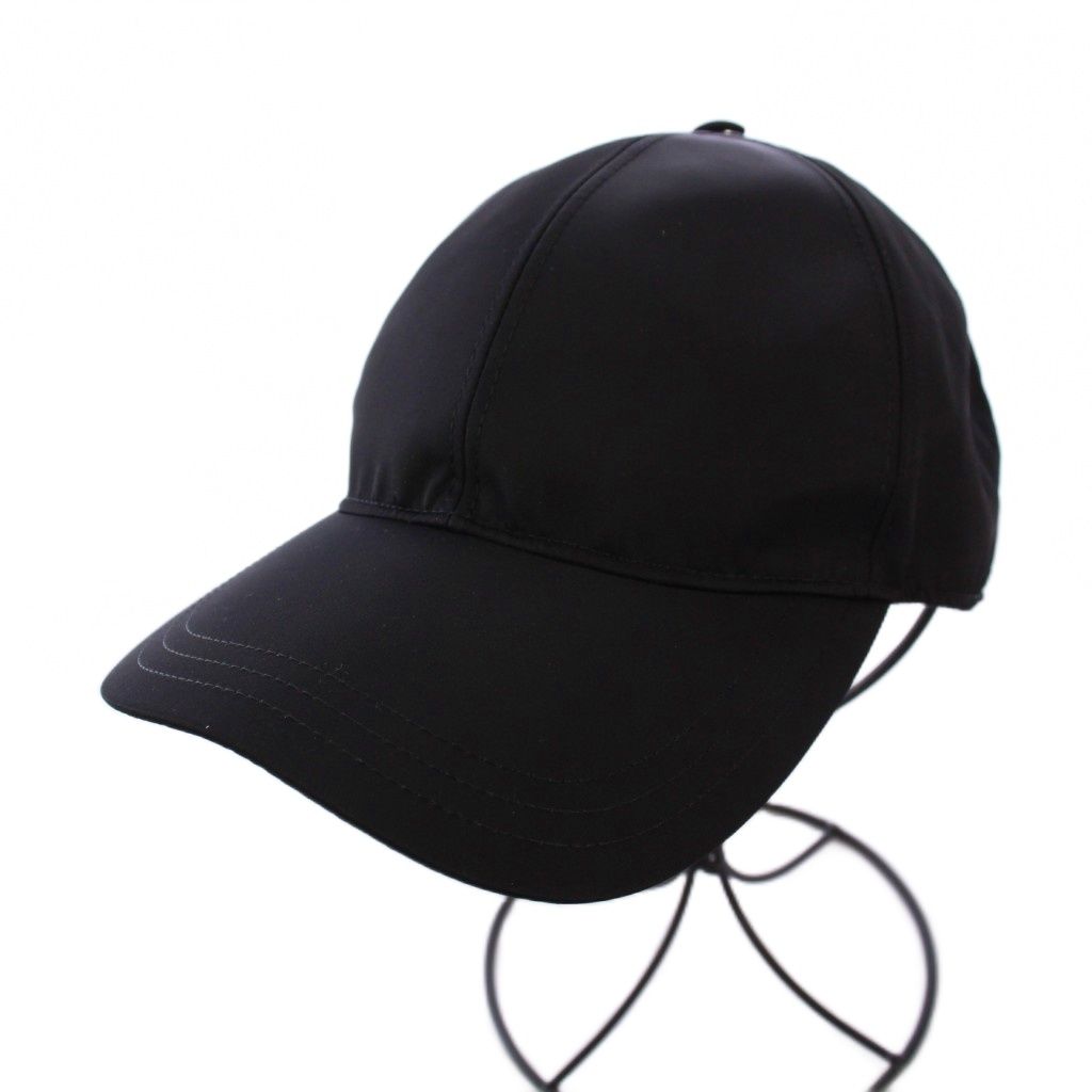 プラダ PRADA Re-Nylon ベースボールキャップ 野球帽 M 黒 |KH OH