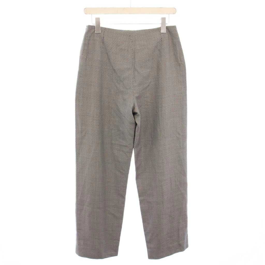 エルメス HERMES マルジェラ期 H柄 スラックスパンツ ストレート ワン ウール シルク混 総柄 38 グレー BB