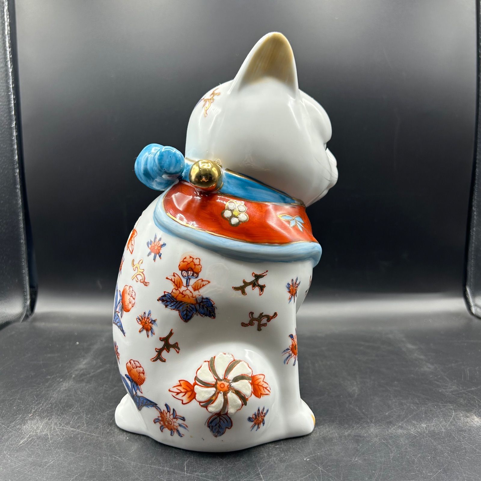 2個セット 伊万里焼 招き猫 縁起物 置物 古伊万里 骨董品 美術品