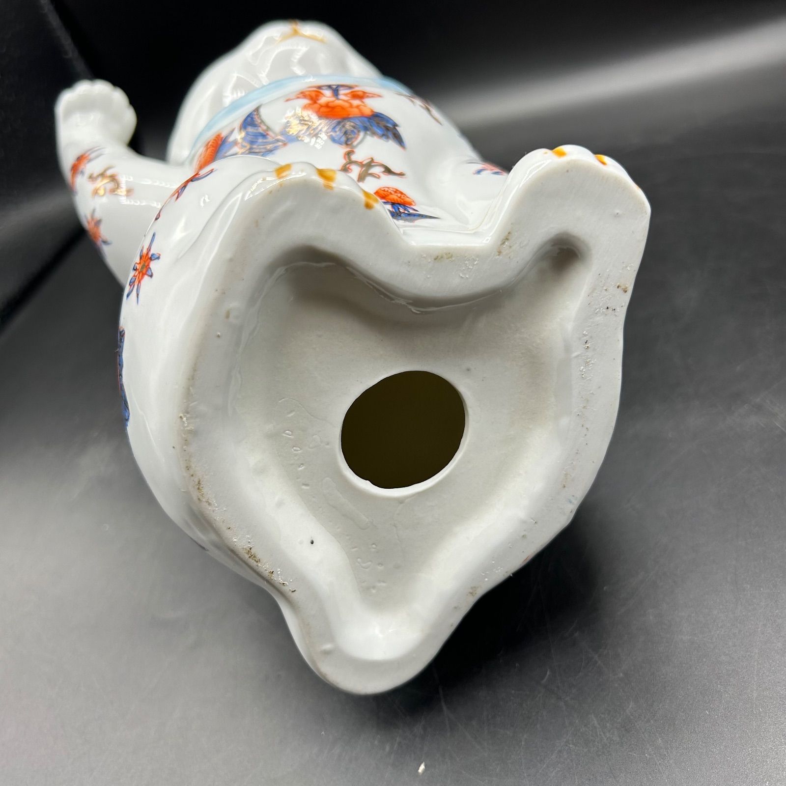 伊万里焼　招き猫　置物　縁起物 古伊万里 骨董古美術 　昭和 2個セット 伊万里焼 招き猫 縁起物 置物 古伊万里 骨董品 美術品