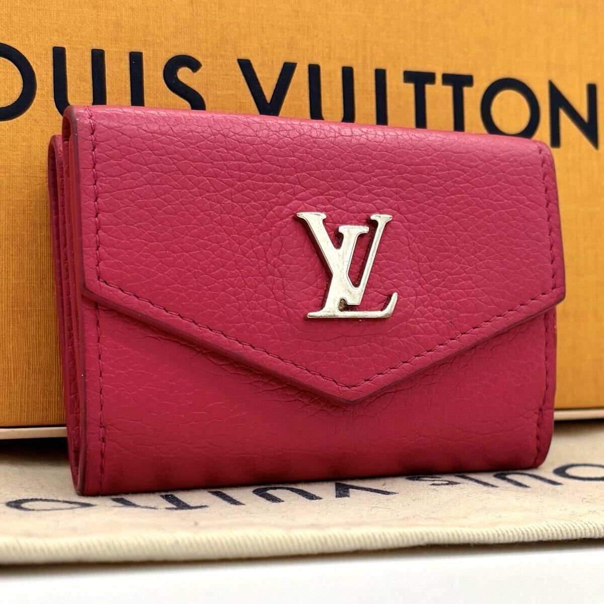 q53 ポルトフォイユロックミニ ピンク 三つ 折り 財布 ルイ ヴィトン