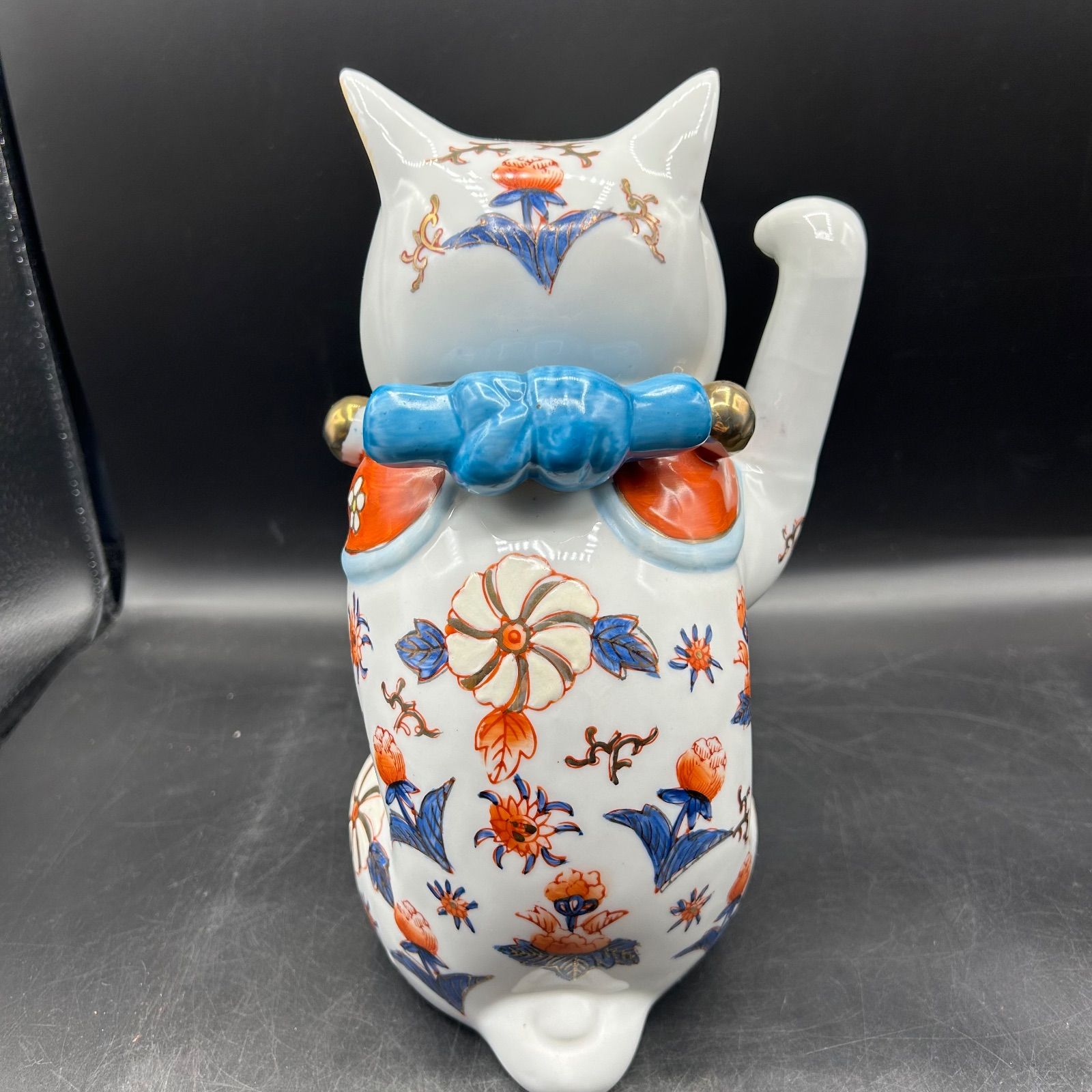 2個セット 伊万里焼 招き猫 縁起物 置物 古伊万里 骨董品 美術品