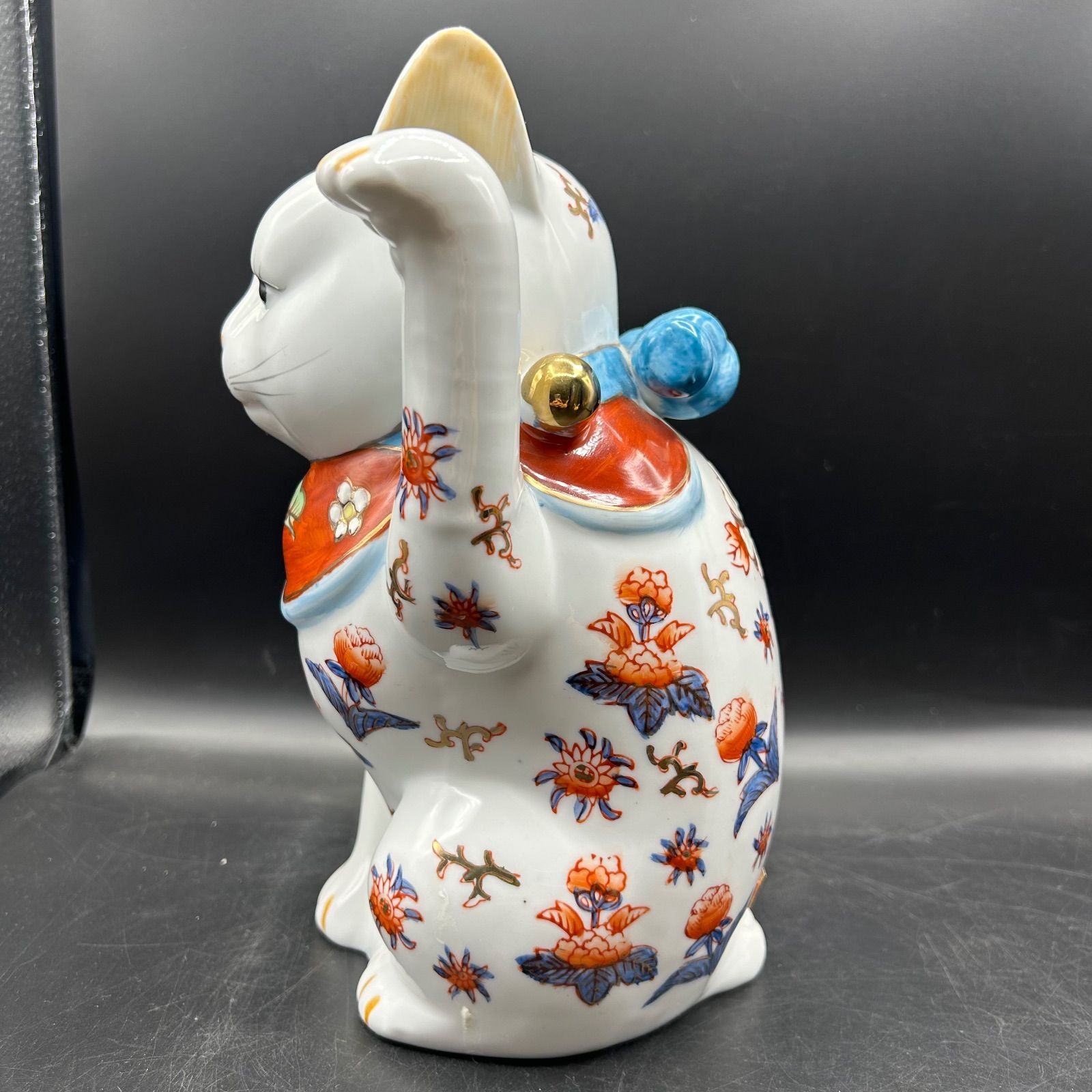 2個セット 伊万里焼 招き猫 縁起物 置物 古伊万里 骨董品 美術品