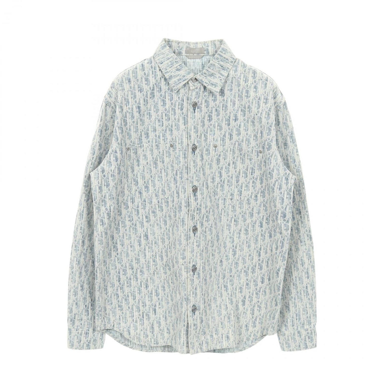 ディオール Dior オブリーク カスリ コットン シャツ メンズ B