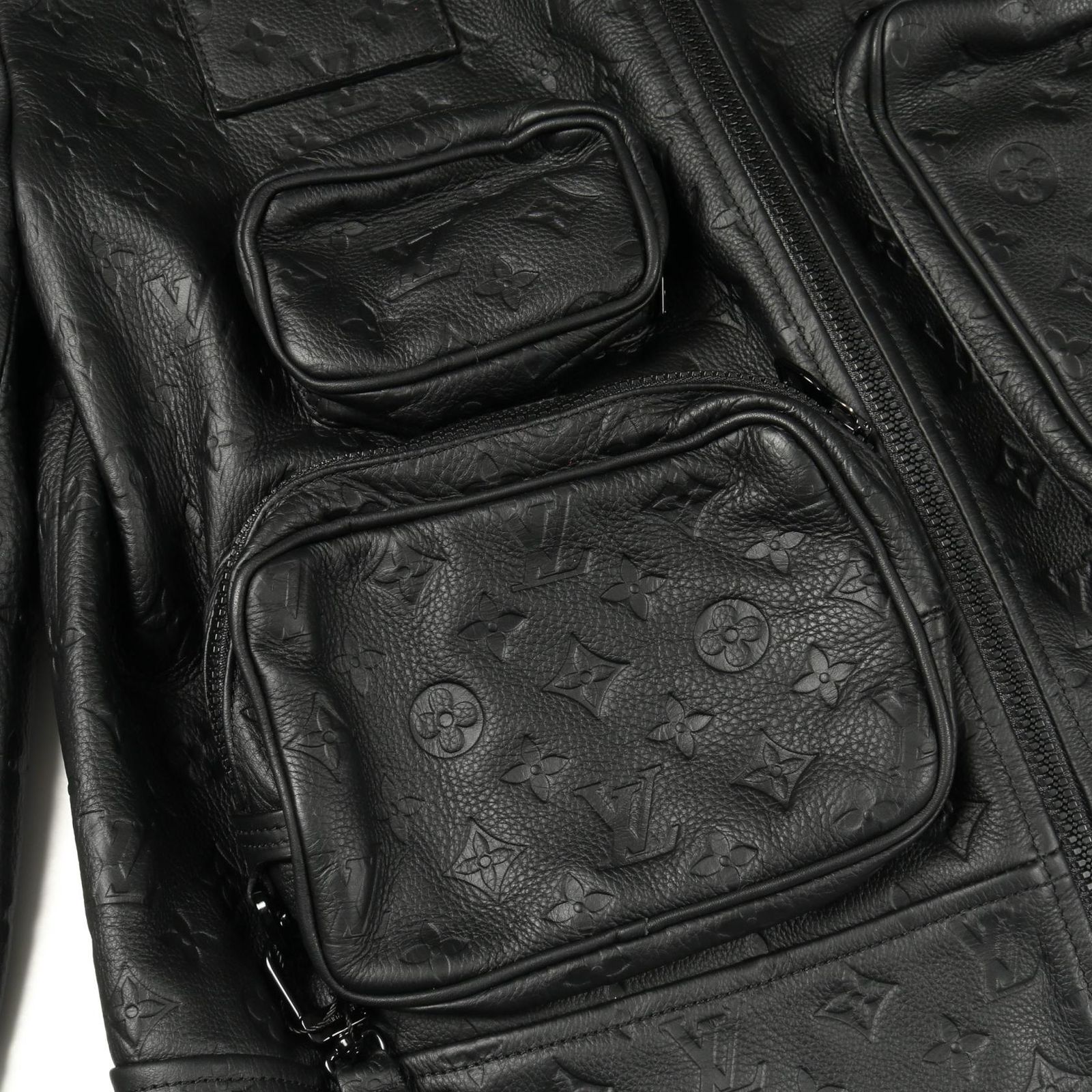 ルイ・ヴィトン LOUIS VUITTON 革ジャン モノグラムエンボス