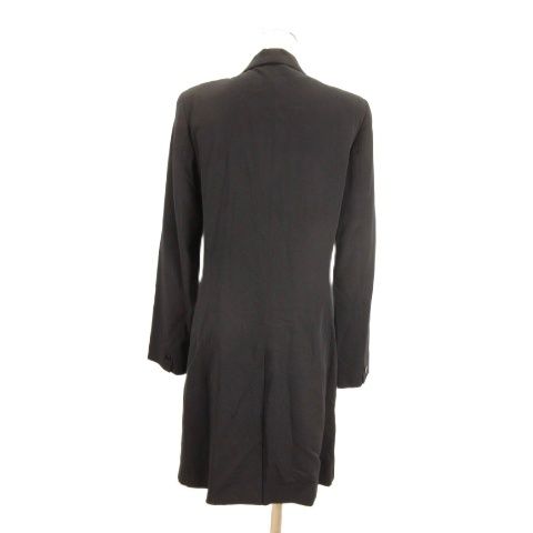 Agnes b. ロングレザージャケット サイズ2 アニエスベー agnes b. ロング ジャケット ブラック 2 ブラック □FF