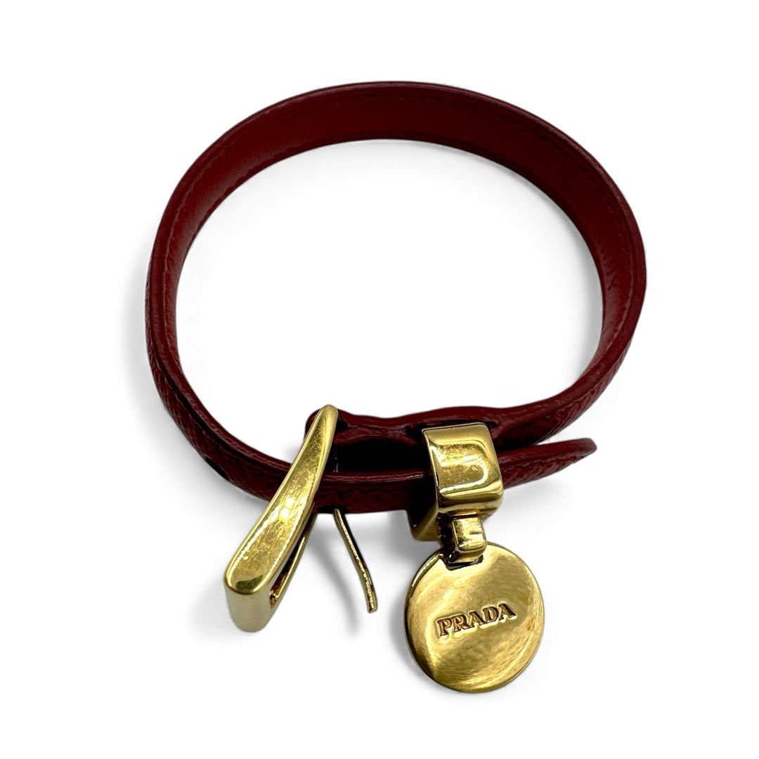 PRADA サフィアーノレザー ブレスレット Mサイズ アクセサリー