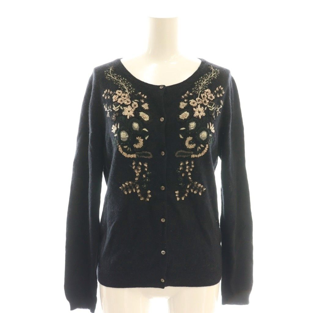 ケイタマルヤマ KEITA MARUYAMA 刺繍 ニット カーディガン アンゴラ混