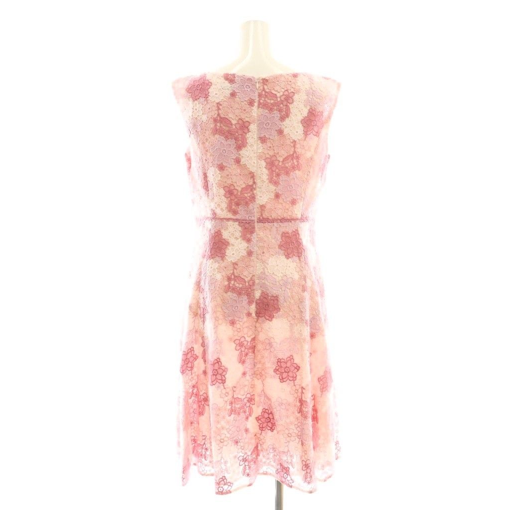 トッカ TOCCA ドレス ワンピース ひざ丈 レース 4 ピンク DF OS