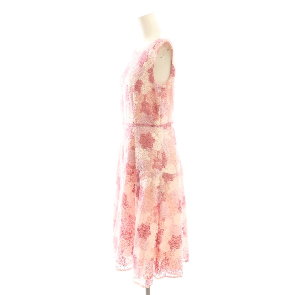  トッカ TOCCA ドレス ワンピース ひざ丈 レース 4 ピンク DF OS 長袖 七分袖 ひざ丈ワンピース