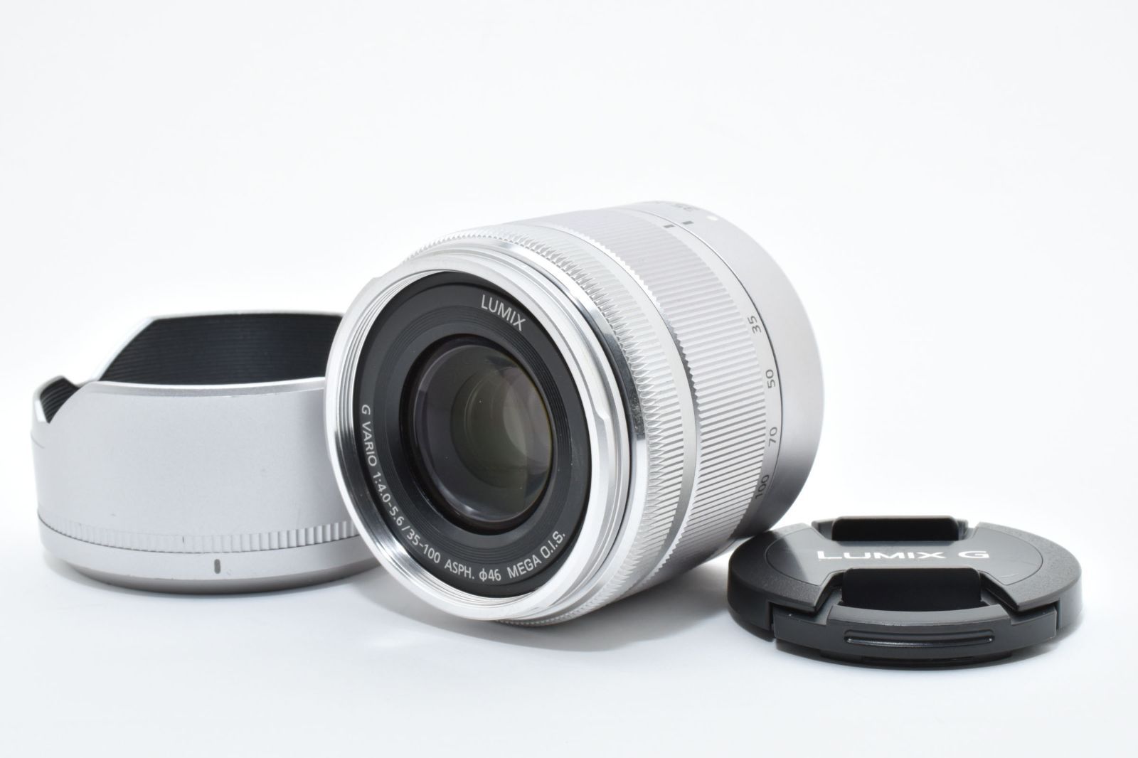 上品 Panasonic Lumix G V 35-100 mm f 4.0-5.6 Asph Mega OIS シルバー H-FS 35100 no 2