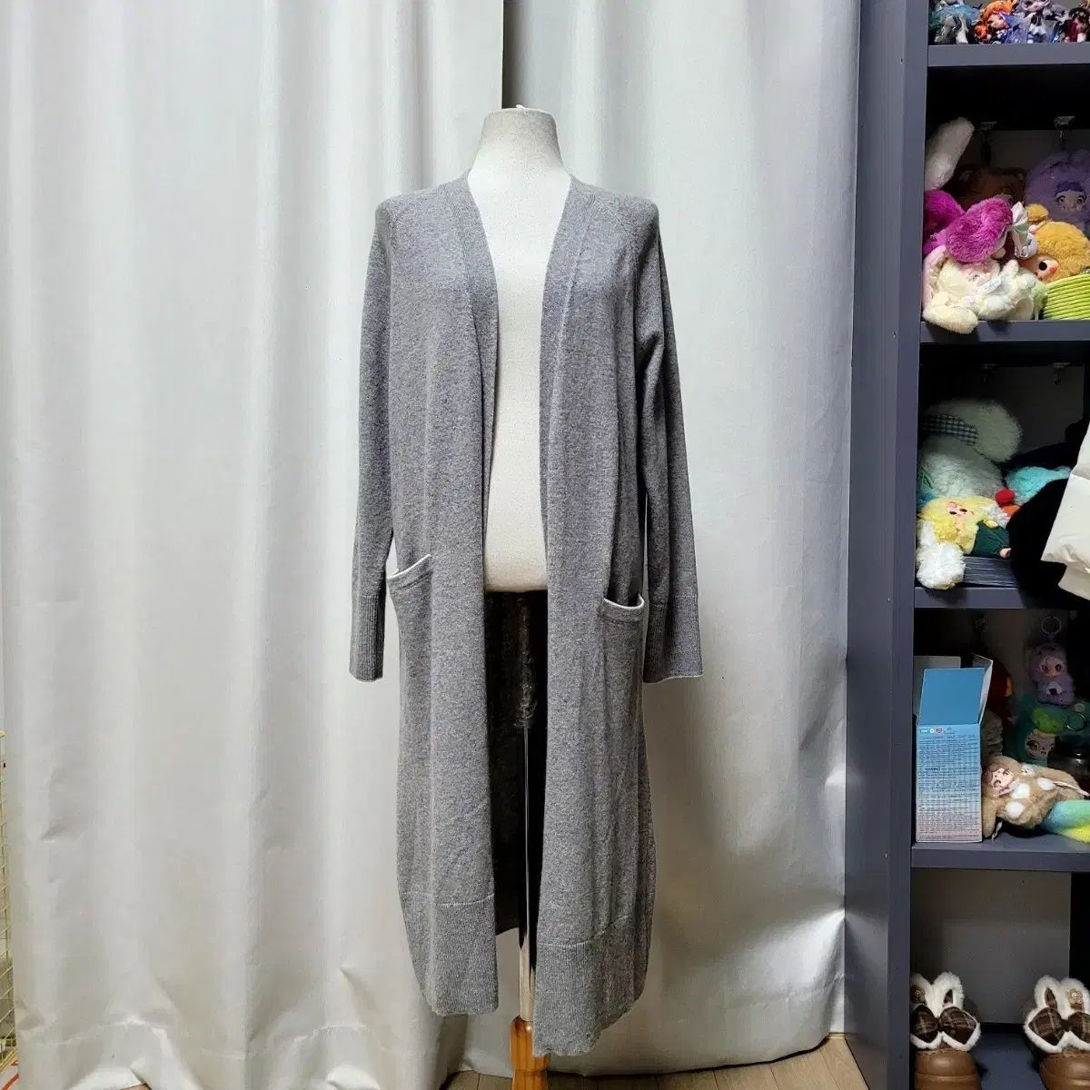 The TIME カシミア100 カーディガン ロング丈