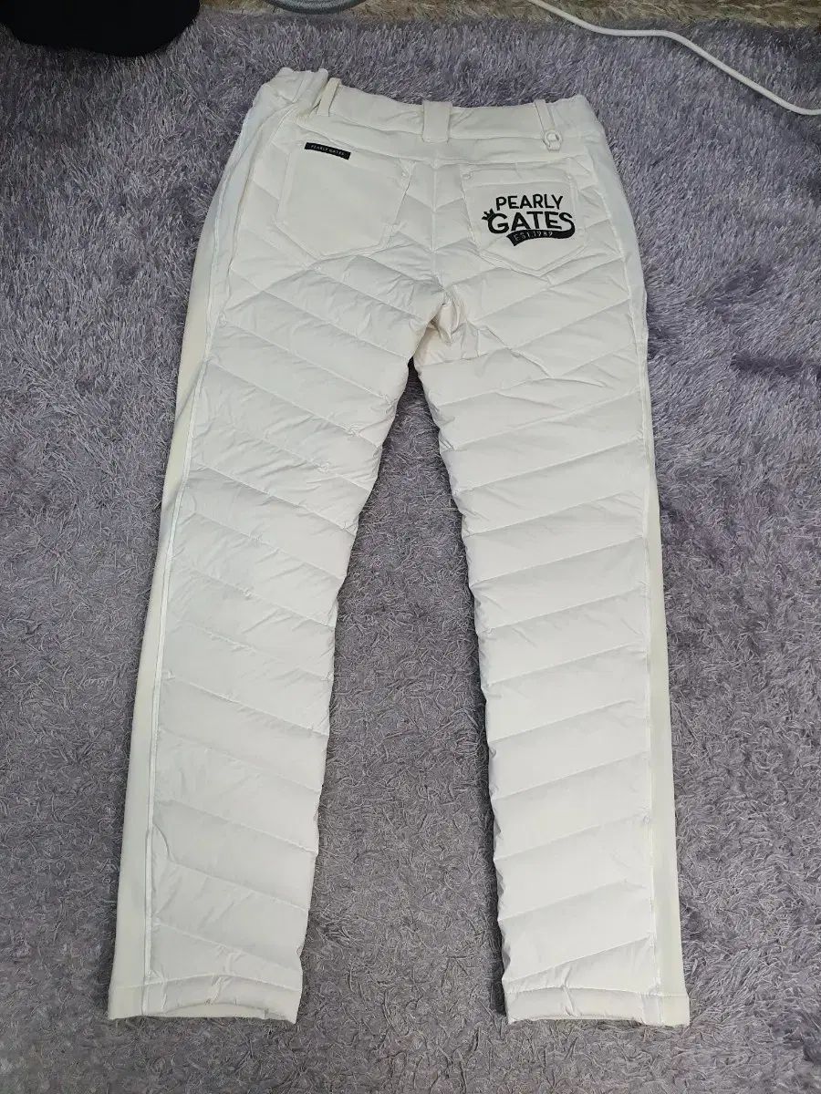 パーリーゲイツ ダウン ズボン グースダウン パンツ アイボリー 白 0