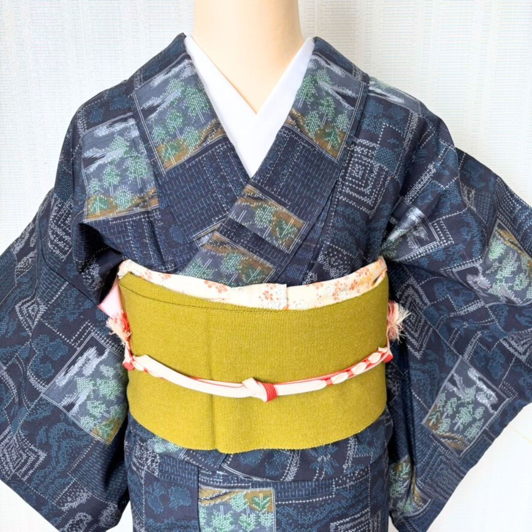 広衿 袷｜ウール名古屋帯