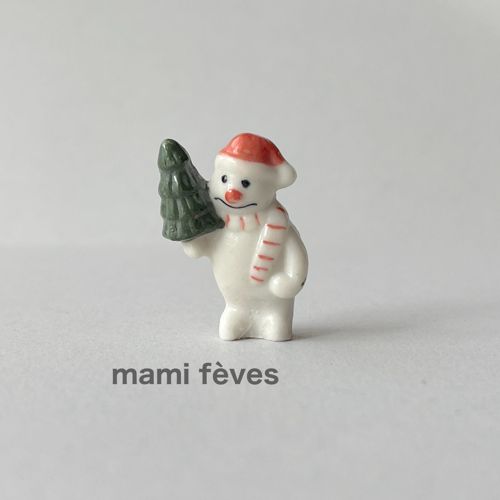 フェーヴ ツリーと雪だるま フランス フェーブ ミニチュア陶器 - メルカリ