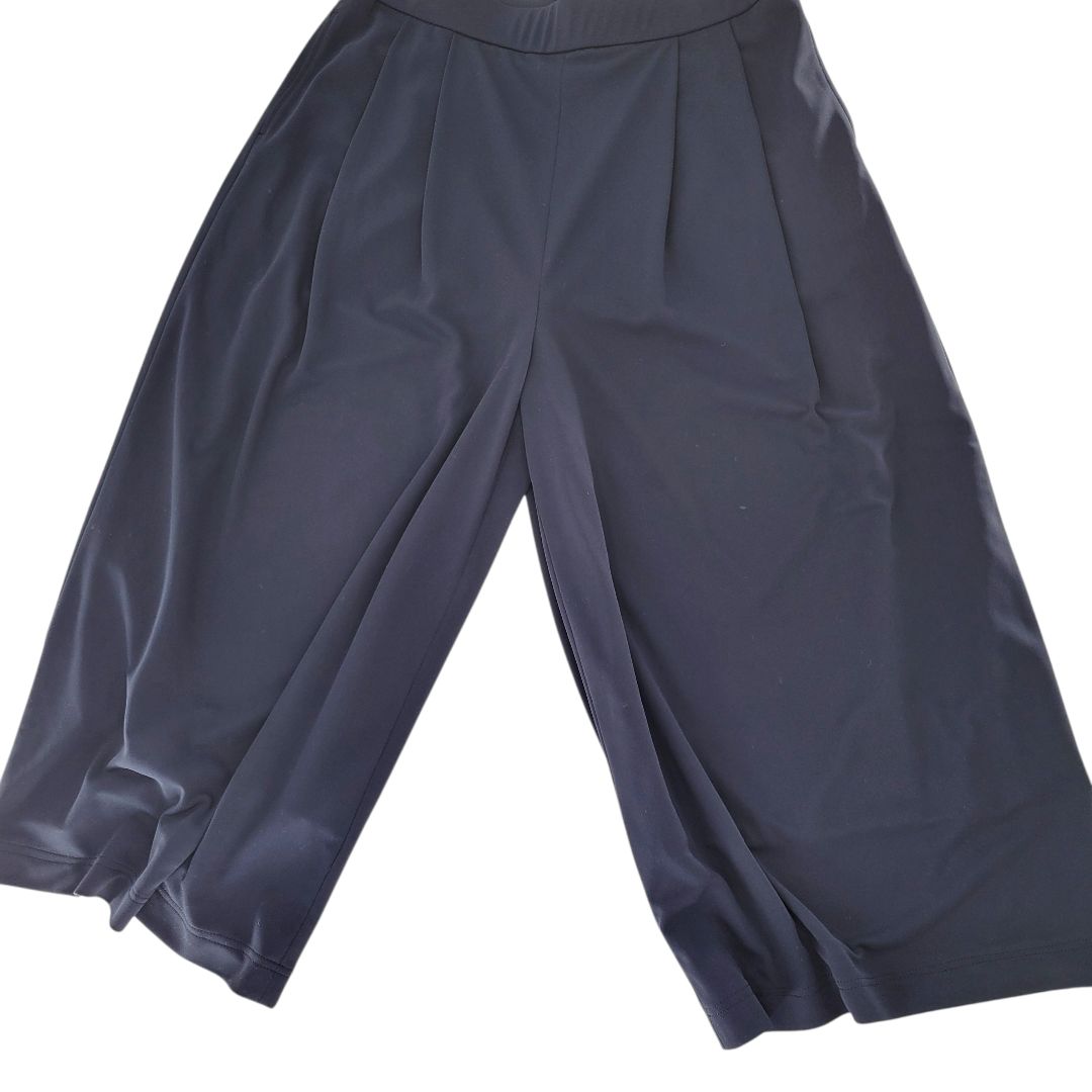 レオナール　スポーツ　ズボン　美品 LEONARD SPORT レオナール スポーツ ワイドパンツ サイズ42 ネイビー