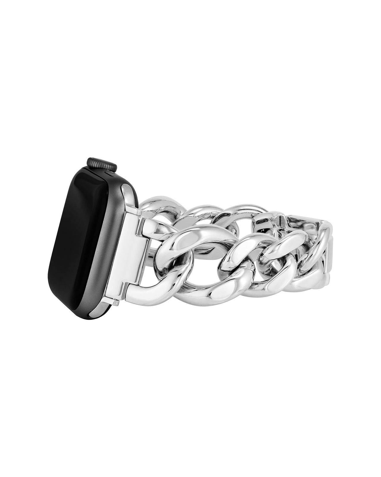 Anne Klein ファッションチェーンブレスレット Apple Watch用 安全 調節 Watch交換用バンド ほとんどの手首にフィットします シルバー 4 42 mm Series 10 - 38|40|41