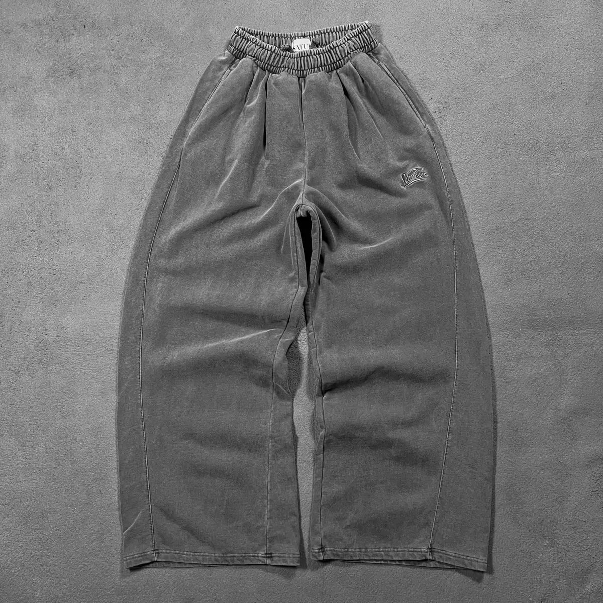 セター ウォッシュ グレー ワイド スウェット パンツ