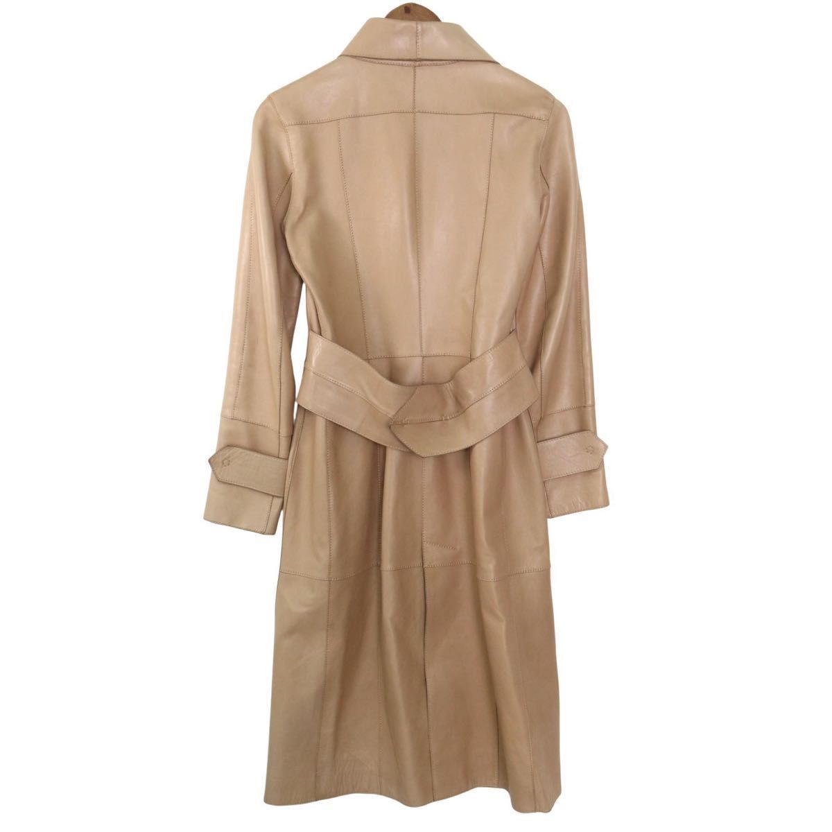 高級】D&G ドルチェ＆ガッパーナ レザーコート カーフレザー ロング丈