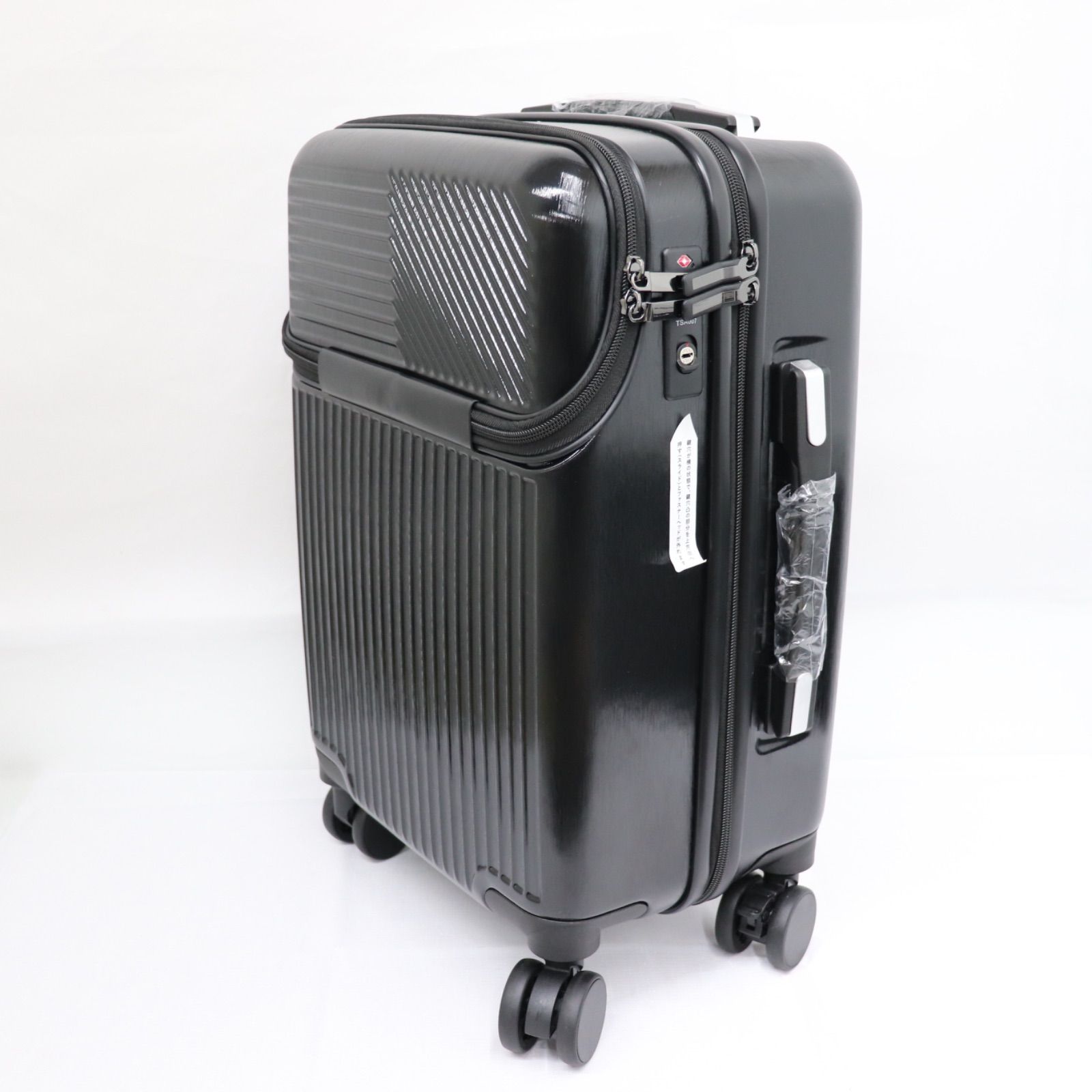 ♥ トップオープン 多機能スマートキャリー KK 024 M ブラック スーツケース 旅行 ラクル雑貨館