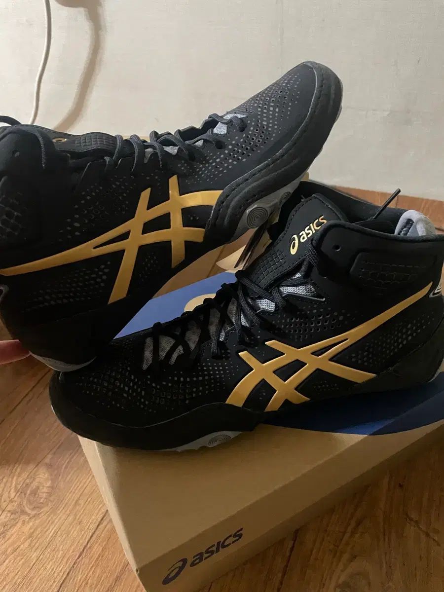 アシックス レスリングシューズ ブラック/GOLD 250 新品 - メルカリ