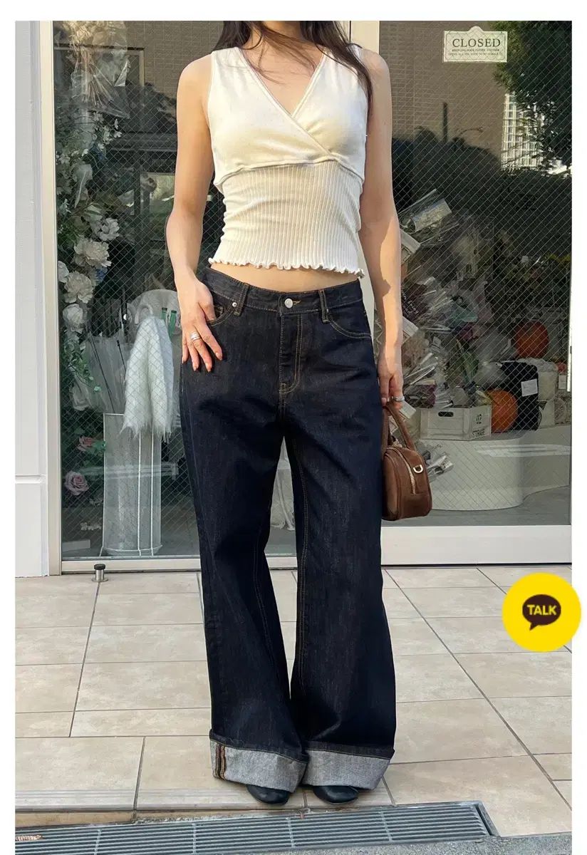 リーヴアリー 生デニム メゾン バックル デニム Sサイズ