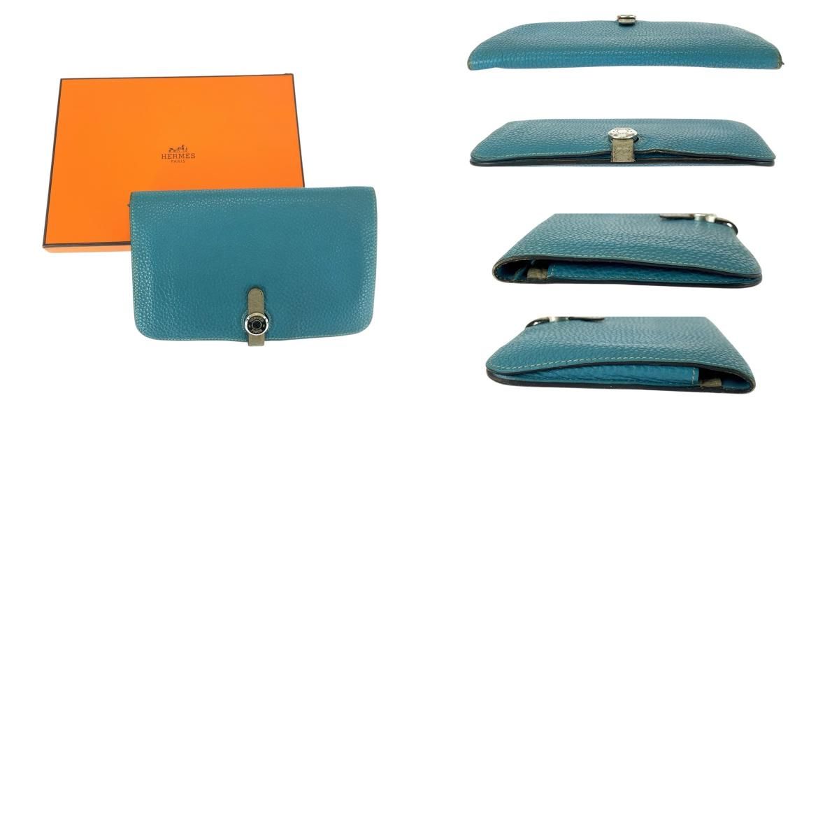 HERMES エルメス ドゴン GM ブルージーン ブルー シルバー金具 トゴ 長