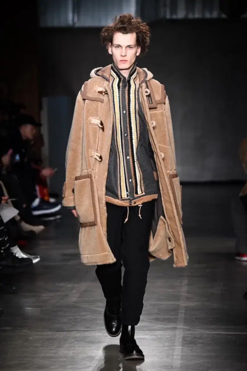 サカイ シェルパ フリース ダッフルコート sacai men ファーコート