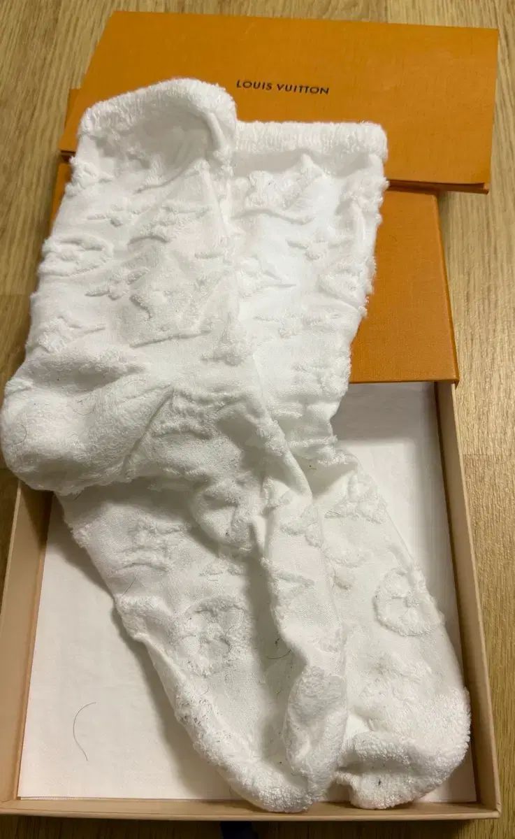 ルイヴィトン 白 フラワー パータン 靴下