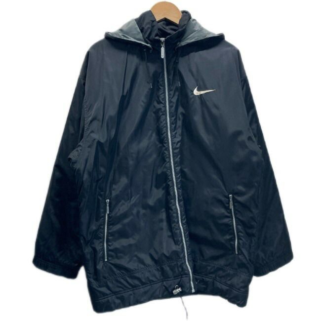 NIKE ナイロンジャンパー ジャケット アウター ジップアップ ブランドロゴ スウッシュ 刺しゅう スポーツ 古着