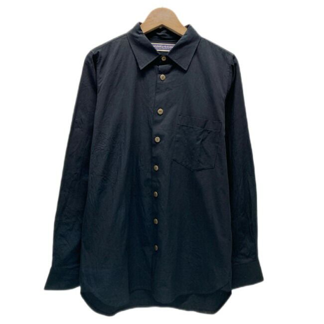 beauty beast プレーンシャツ 長袖 シャツ トップス 無地 レギュラー 胸ポケット 古着