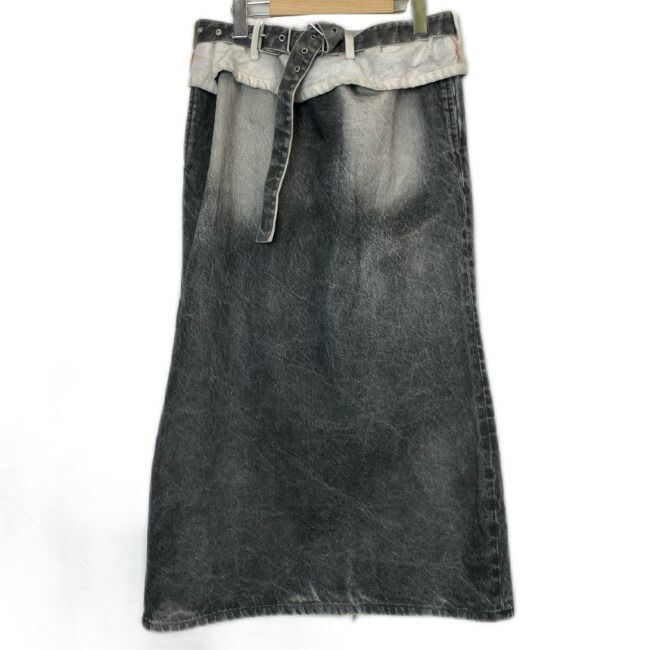 Y PROJECT スカート ロング丈 無地 ロールアップ ベルト バックスリット オーバーシルエット テーラリング ストリート サブカル イタリア製 古着