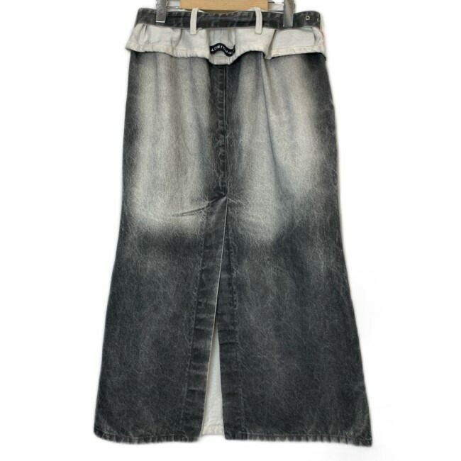 Y PROJECT スカート ロング丈 無地 ロールアップ ベルト バックスリット オーバーシルエット テーラリング ストリート サブカル イタリア製 古着