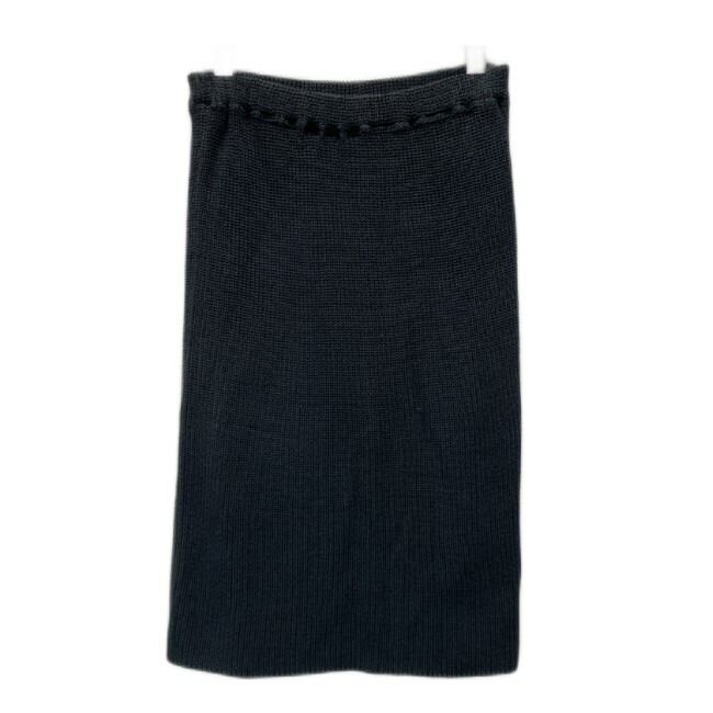 tricot COMME des GARCONS スカート ニット ひざ丈 無地 タイト ストレッチ ウエストゴム ドメスティック 古着
