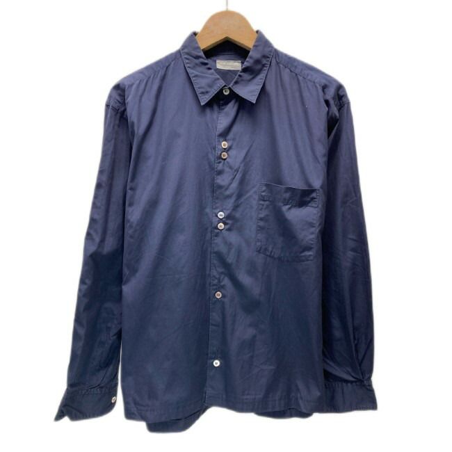 COMME des GARCONS HOMME プレーンシャツ 長袖 シャツ トップス 無地 レギュラー 胸ポケット ドメスティック 古着