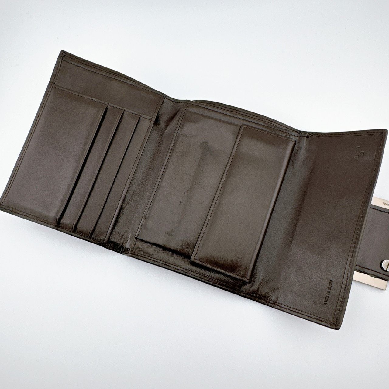 FENDI フェンディ ズッキーノ モノグラム 二つ折り財布 ブラウン