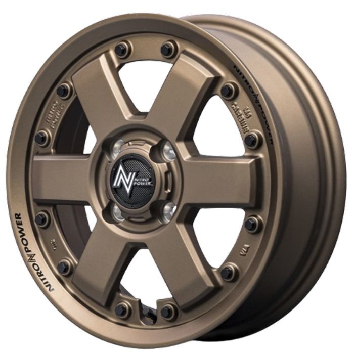ホイール4本セット 15インチ 4 5 J 45 H 100 NITRO POWER M 6 CARBINE ダークブロンズ