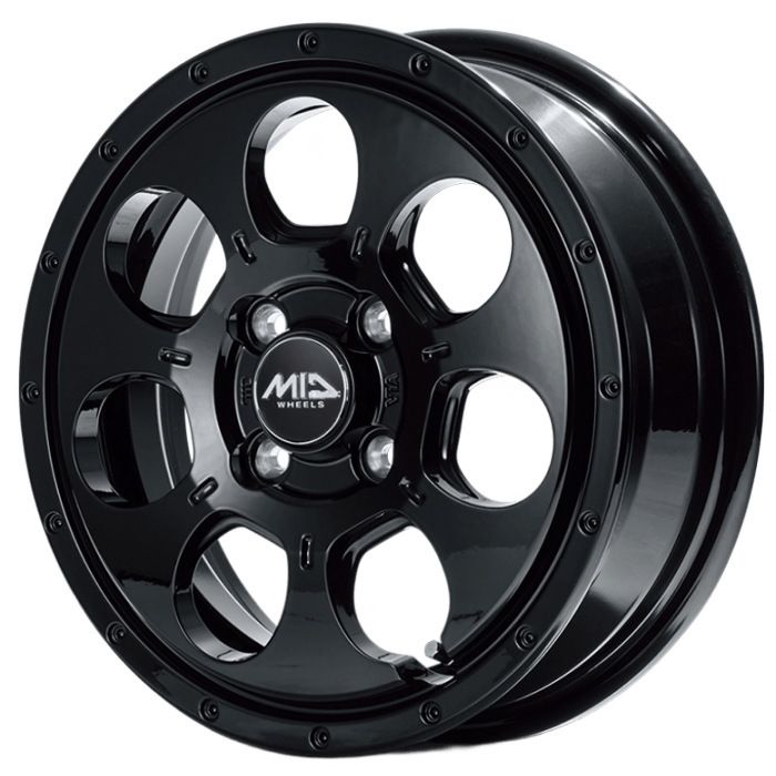 ホイール4本セット 14インチ 4 5 J 45 H 100 ROADMAX AGENT セミグロスブラック