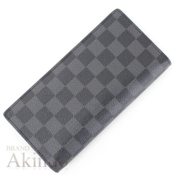 ルイヴィトン 二つ折り長財布 札入れ 小銭入れなし メンズ ダミエ グラフィット 黒 ポルトフォイユ ロン N 62227 箱 布袋 胸ポケットに ロングウォレット プレゼント ブランド財布 おしゃれ LOUIS VUITTON