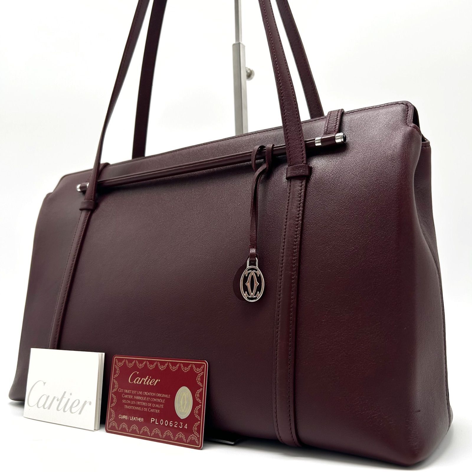 ◎極美品 Cartier カルティエ カボション トートバック 肩掛け ハンド