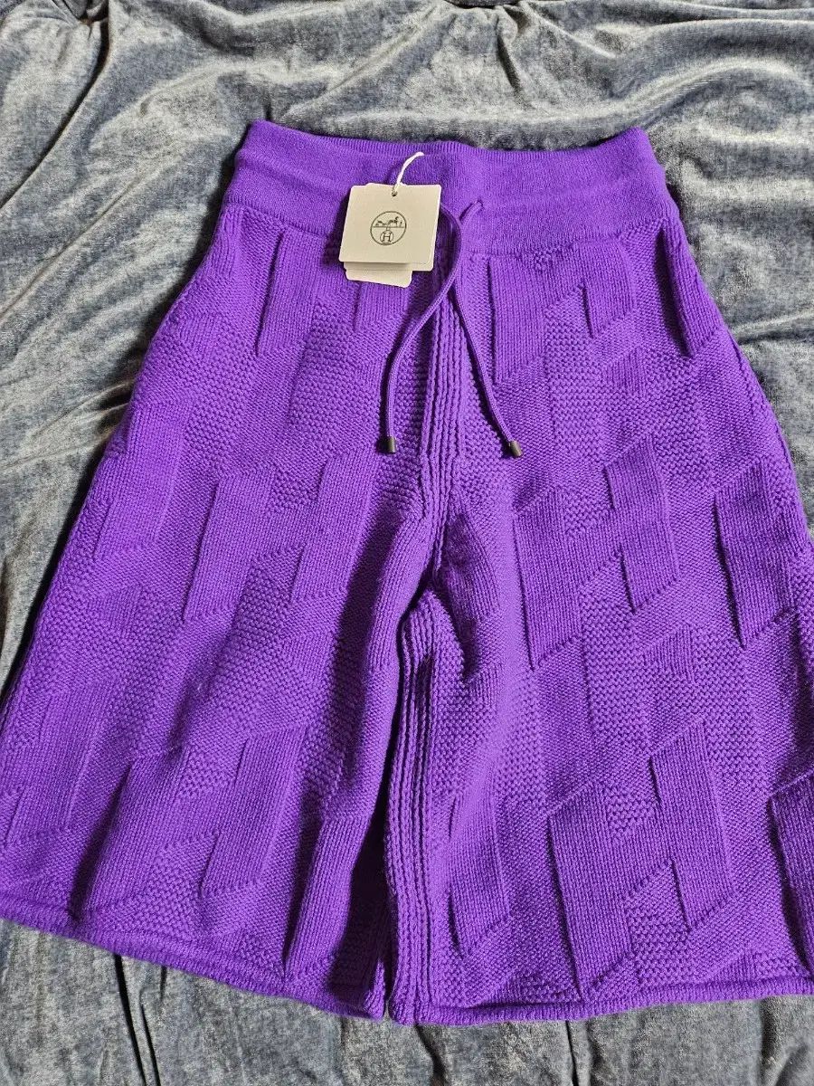 ニットカーディガン ハーフパンツ セット PURPLE パープル