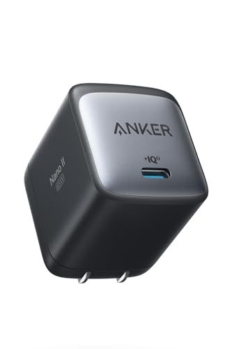 Anker Nano II 65 W PD 充電器 USB-C 独自技術Anker GaN II採用 PD対応 PSE技術基準適合 折りたたみ式プラグ MacBook PD対応Windows PC iPad iPhone Galaxy Android スマs