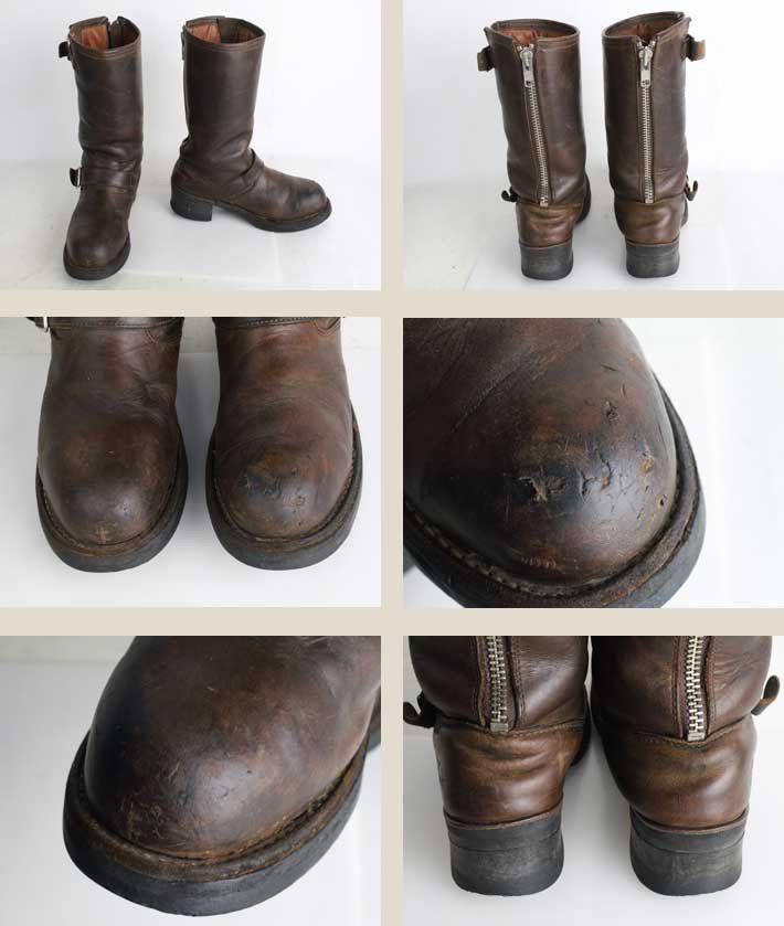  良革質 ハーレーダビッドソン HARLEY- エンジニアブーツ 8 1 2 26.5 cm メンズ ライダース 古着 ヴィンテージ ビンテージ アメカジ バイク バイカー 90 s 90年代 レッドウィング RED WING エンジニアブーツ ブーツ 革靴